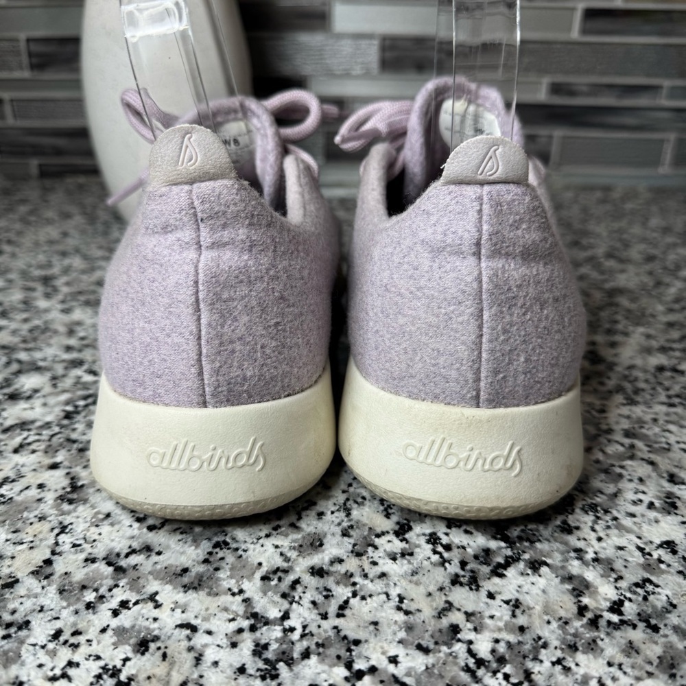 Allbirds Savana Dawn Light Purple Wool Runners Lace Up Low Top Sneaker Size 8 - Picture 3 of 11